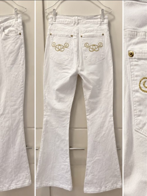 Calça Branca Cintura Baixa — Jeans & Calças