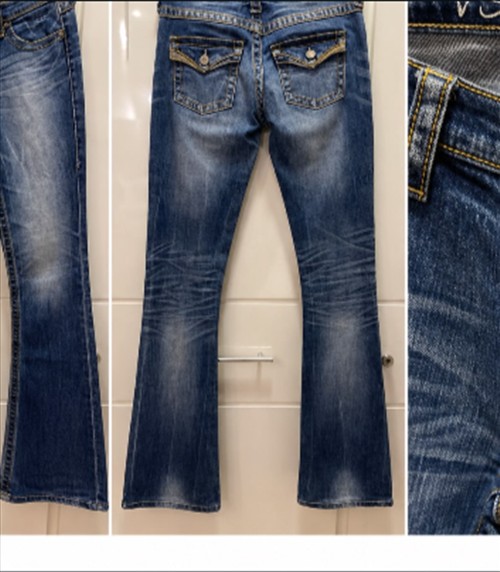 Calça Jeans Escura Bordada — Jeans & Calças