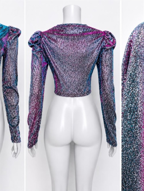 Top Holográfico — Blusas & Casacos