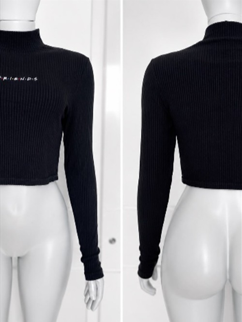 Top Gola Alta Cropped — Blusas & Casacos