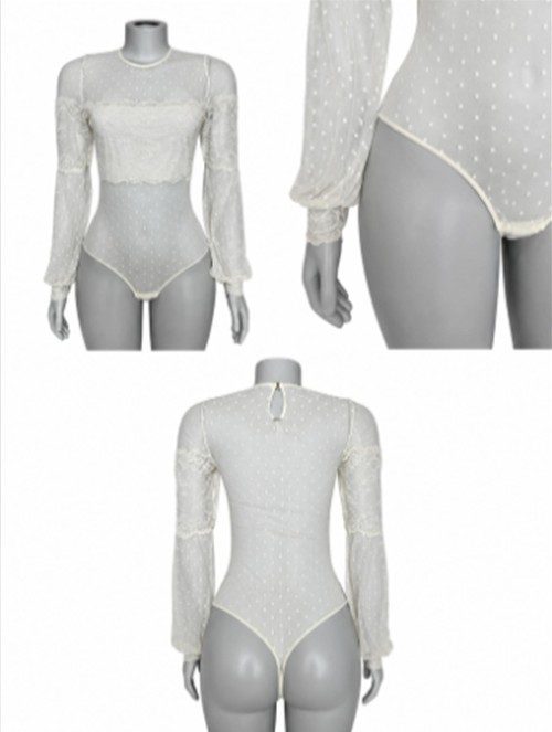 Body Branco de Renda — Lingerie